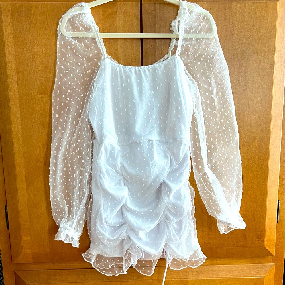 White mini dress